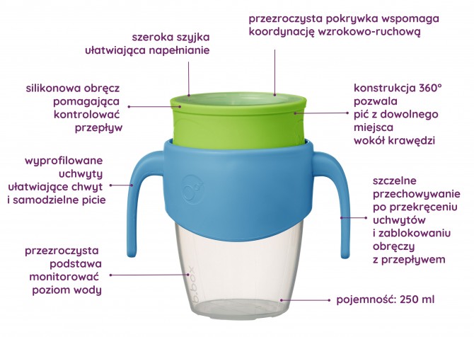 Kubek treningowy w kolorze niebieskim B. box